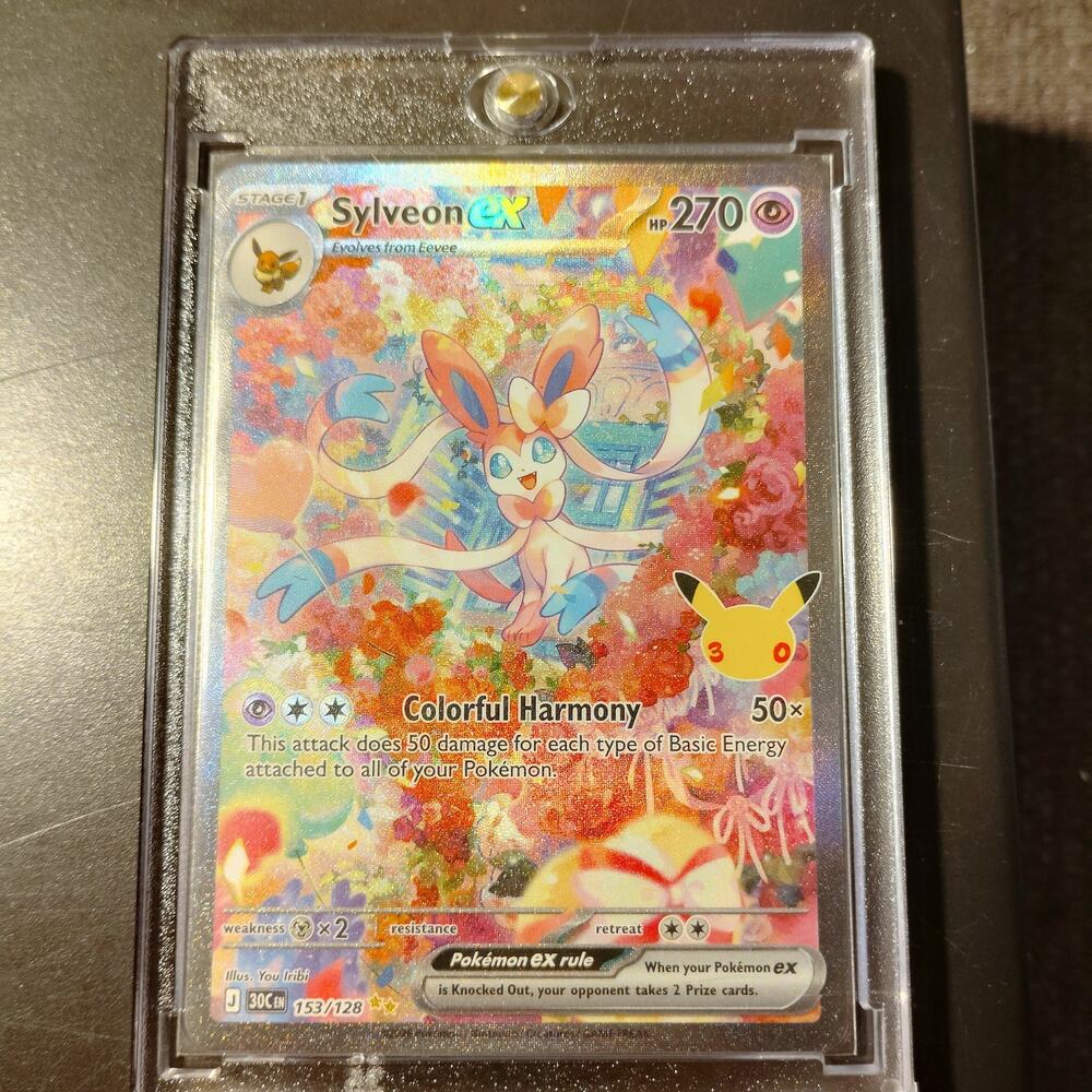 Pokémon SIR Sylveon Ex 153/128 30th celebrations